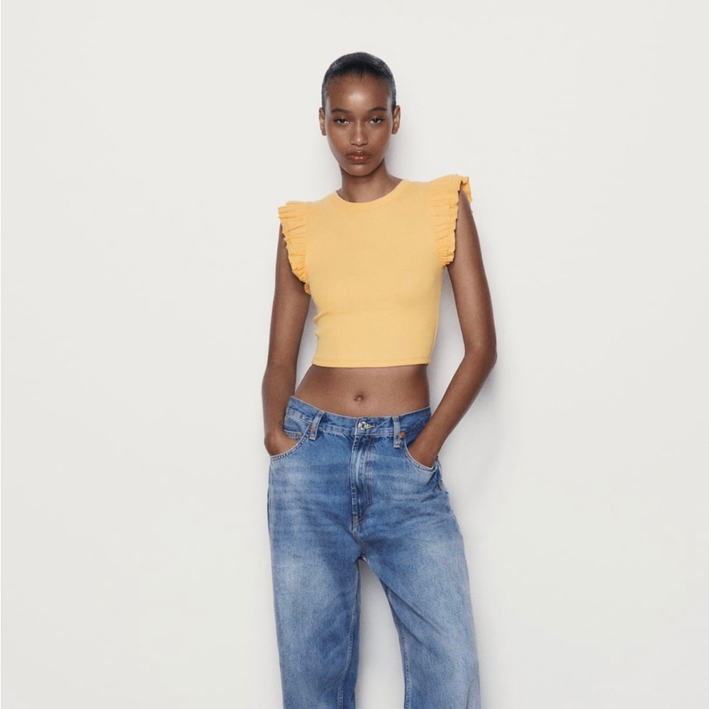 Zara Ruffle Sleep Crop Top